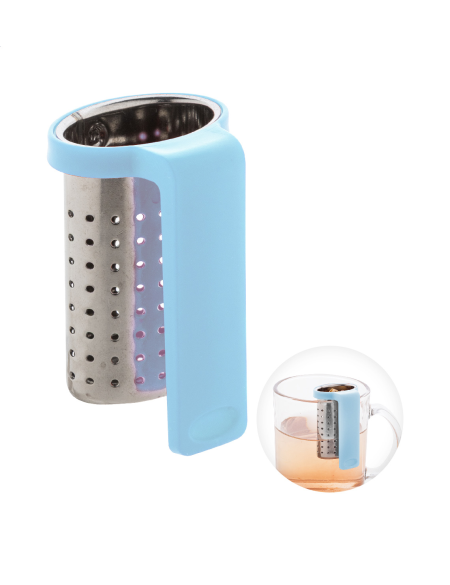 Čajítko s připevněním k okraji hrnku