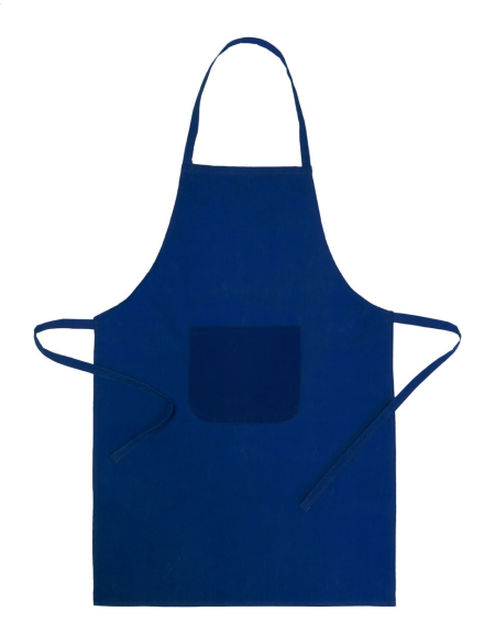 Zástěra s přední kapsou Choux modrá