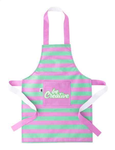 Zástěra dětská na zakázku RPET CreaChef Kid bílá