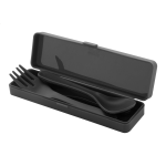 Sada plastových příborů Camino černá