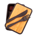 Box na jídlo z recyklovaného PP plastu Rebento černá