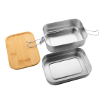 Box na jídlo nerezové 2 přihrádky Kotetsu stříbrná