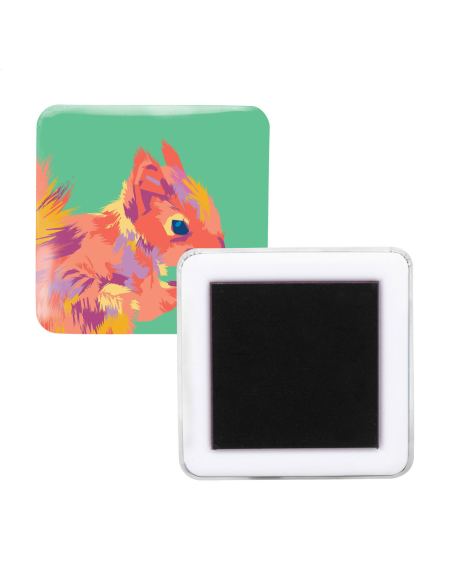 Magnet na ledničku čtvercový MagBadge Square bílá