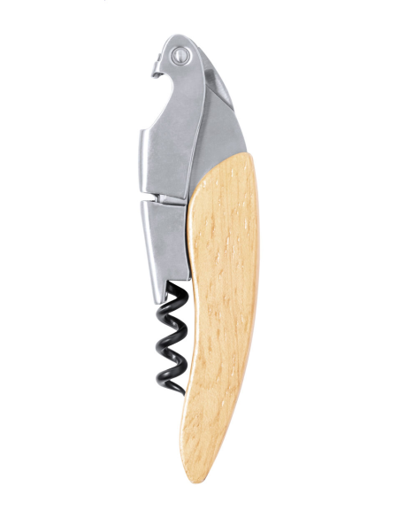 Otvírák a vývrtka s dřevěnou rukojetí