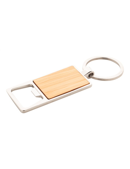 Přívěšek na klíče s otvírákem s bambusovou vložkou