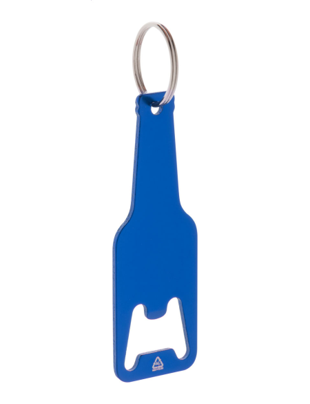 Otvírák z recykl. hliníku s kroužkem na klíče