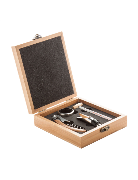 Sada na víno v bambusové krabičce