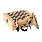 Šachy se sadou na víno Kaspar přírodní