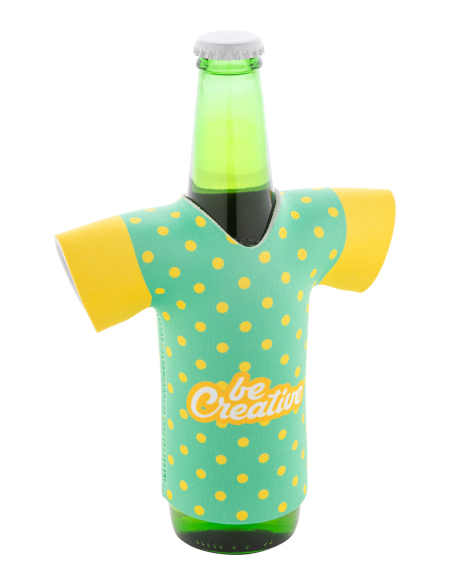 Chladící obal na pivní láhev z RPET PrintBeer bílá