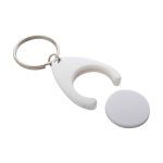 Přívěšek na klíče se žetonem Nelly bílá