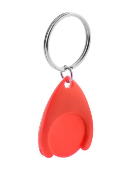 Přívěšek na klíče se žetonem Nelly červená
