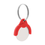 Přívěšek plastový na klíče se žetonem na zakázku Token červená
