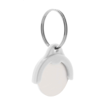 Přívěšek plastový na klíče se žetonem na zakázku Token bílá