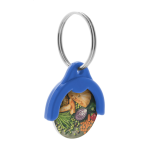 Přívěšek plastový na klíče se žetonem na zakázku Token modrá