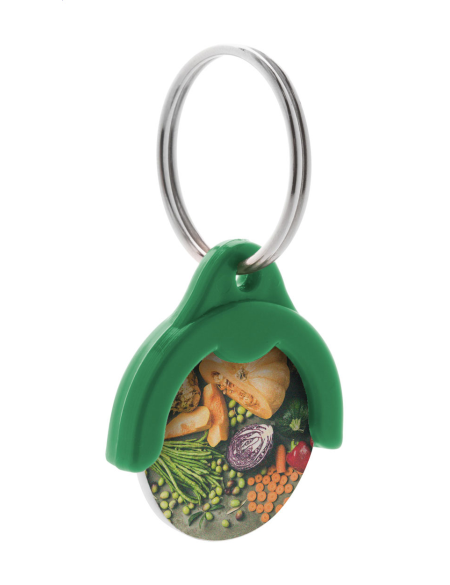 Přívěšek plastový na klíče se žetonem na zakázku Token červená