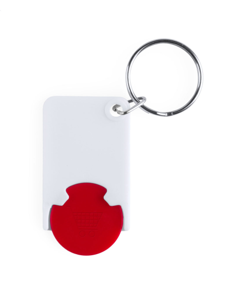 Přívěšek plastový se žetonem Trolex červená