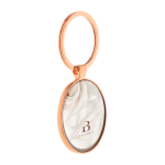 Přívěšek na klíče kovový ve zlatém provedení Nitidus růžová