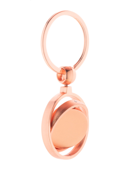 Přívěšek na klíče kovový ve zlatém provedení Spinitus růžová