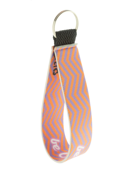 Klíčenka na zakázku RPET Strappy bílá