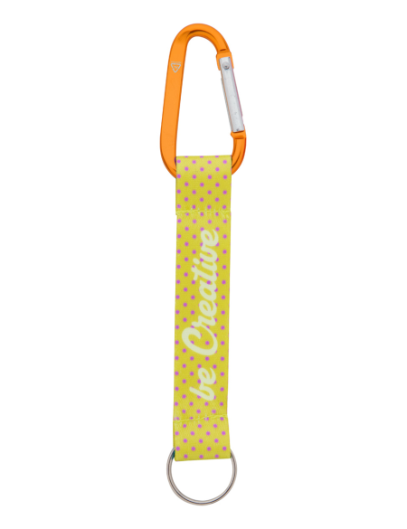 Přívěšek na klíče na zakázku s karabinou Subiner RPET oranžová