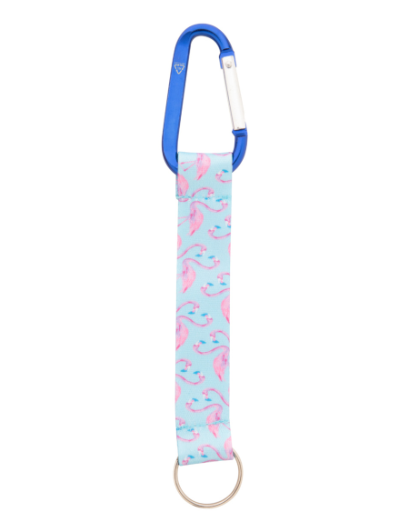 Přívěšek na klíče na zakázku s karabinou Subiner RPET modrá