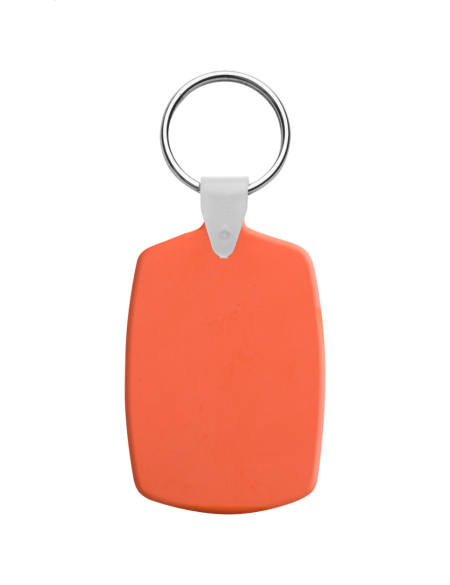 Přívěšek na klíče plastový obdélníkový Slice oranžová