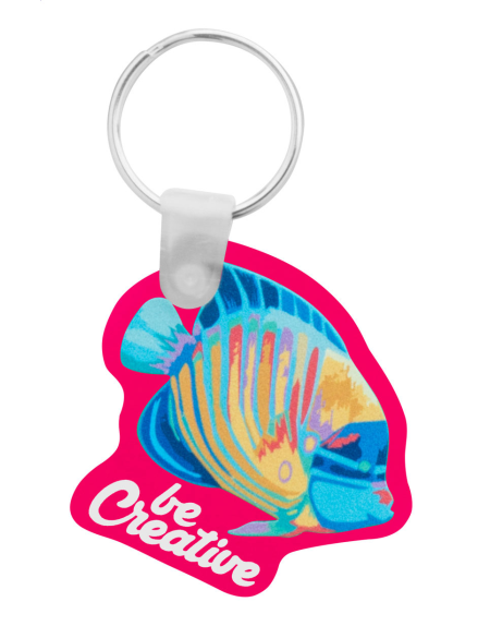 Přívěšek na klíče akrylátový CreaFob růžová