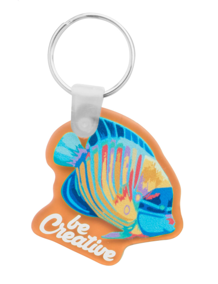 Přívěšek na klíče akrylátový průhledný CreaFob oranžová