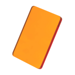 Přívěšek na klíče akrylátový průhledný CreaFob oranžová