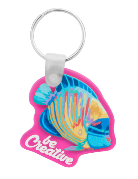 Přívěšek na klíče akrylátový průhledný