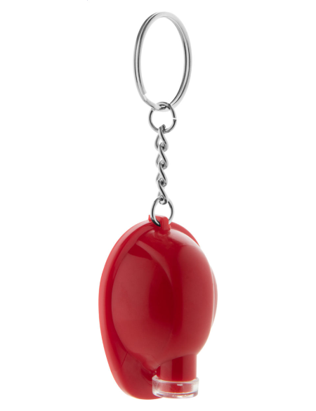 Přívěšek na klíče ve tvaru přilby s LED svítilnou