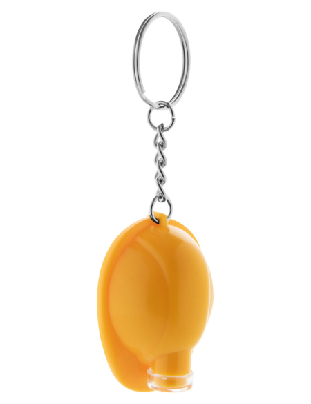 Přívěšek na klíče ve tvaru přilby s LED svítilnou