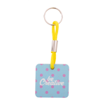 Přívěšek na klíče s barevným páskem na zakázku Woody Plus C žlutá