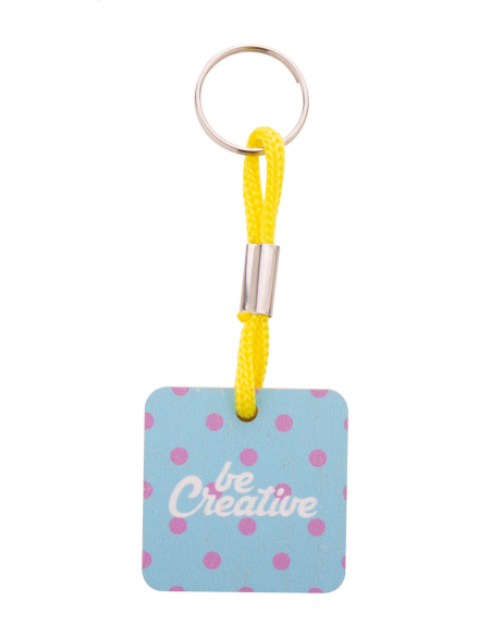 Přívěšek na klíče s barevným páskem na zakázku čtverec