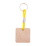 Přívěšek na klíče s barevným páskem na zakázku Woody Plus C žlutá