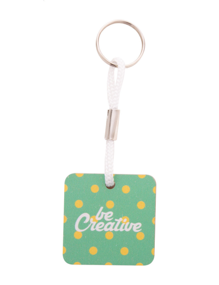 Přívěšek na klíče s barevným páskem na zakázku čtverec