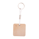 Přívěšek na klíče s barevným páskem na zakázku Woody Plus C bílá