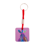 Přívěšek na klíče s barevným páskem na zakázku Woody Plus C červená