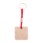 Přívěšek na klíče s barevným páskem na zakázku Woody Plus C červená