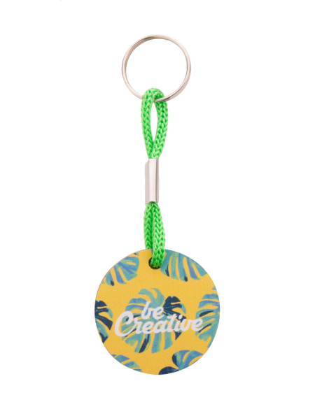 Přívěšek na klíče s barevným páskem na zakázku Woody Plus A zelená
