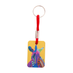 Přívěšek na klíče s barevným páskem na zakázku Woody Plus D červená