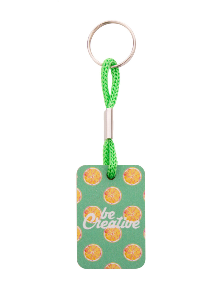 Přívěšek na klíče s barevným páskem na zakázku Woody Plus D zelená