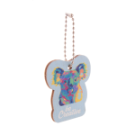 Přívěšek na klíče s kovovým řetízkem CreaFob Wood přírodní