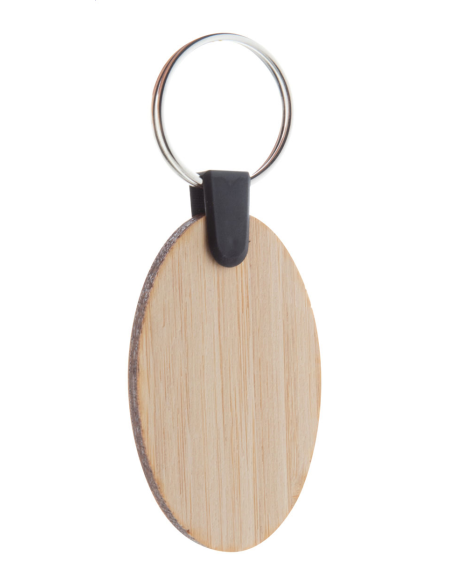 Přívěšek na klíče z bambusu ovál Bambry