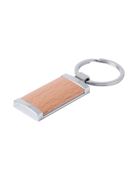 Přívěšek na klíče dřevo/kov obdélník Mewok