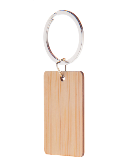 Přívěšek na klíče s kovovým kroužkem Bookey obdélník