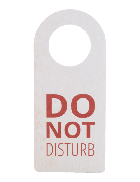 Závěs na kliku na dveře na zakázku Disturb Wood přírodní