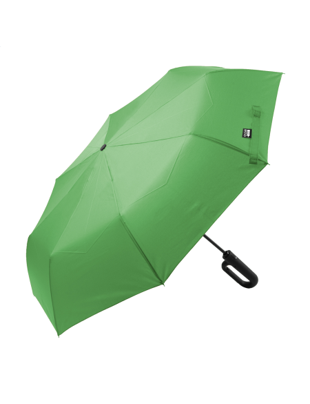Deštník s pogumovanou karabinou Carabell zelená