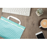 Taška na dokumenty na zip na zakázku Cazure bílá