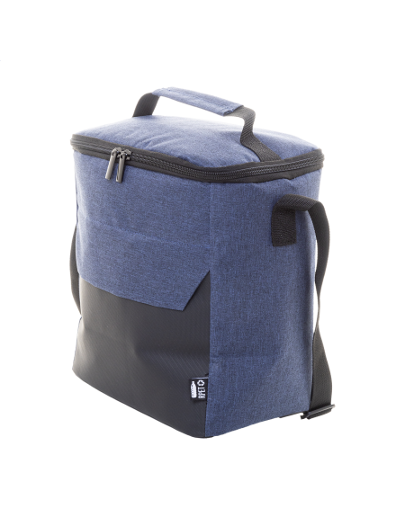 Chladící taška z RPET a detaily z PU kůže BLACOL modrá